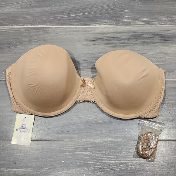B. Tempt'd Bra 38C by Wacoal Modern Method Strapless Bra Au Natural Beige 38C - Picture 1 of 13